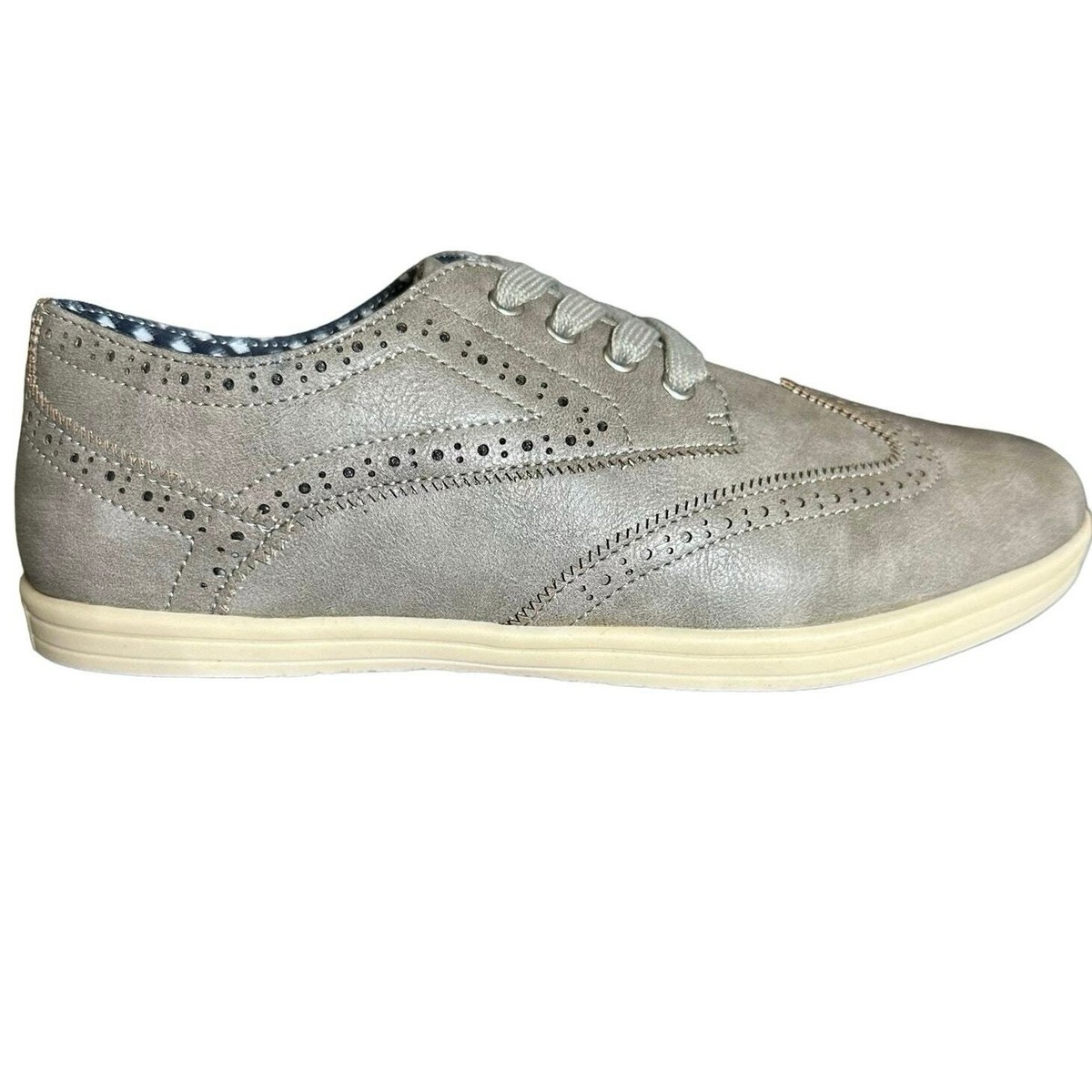 Ben Sherman Nicholas wingtip Oxford lt gray PU size 8 | eBay display picture 2