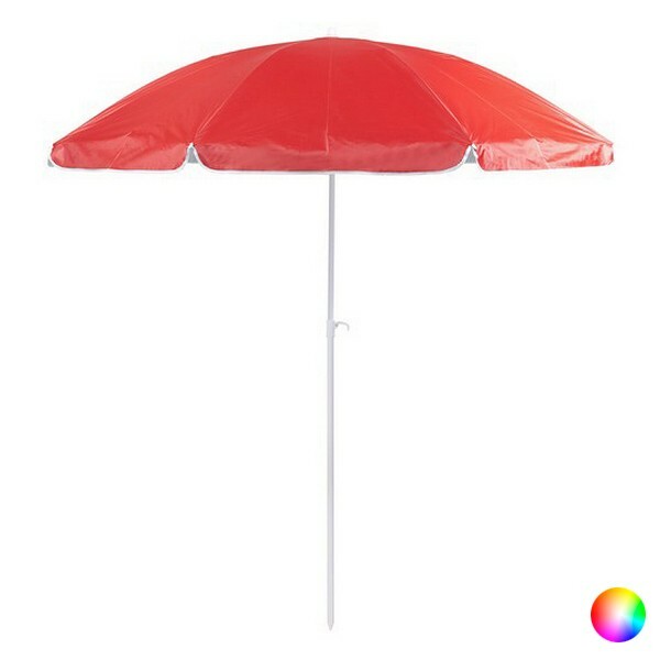 Parasol protection UV Ø 200 cm inclinable en nylon résistant à l'eau
