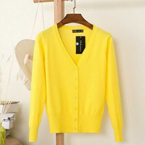 Womens Cardigan Long Sleeve Ladies Knitted Top Outwear Cardigans Plus Size 8-24 - Picture 19 of 39