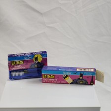 Vtg Batman Travel Toothbrush  Toothpaste 1991 Kids Care DC Comics Collectible