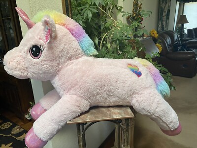 40 Inch Sparkle Unicorn Plush Large Jumbo Stuffed Animal Pink Pillow New  W Tag