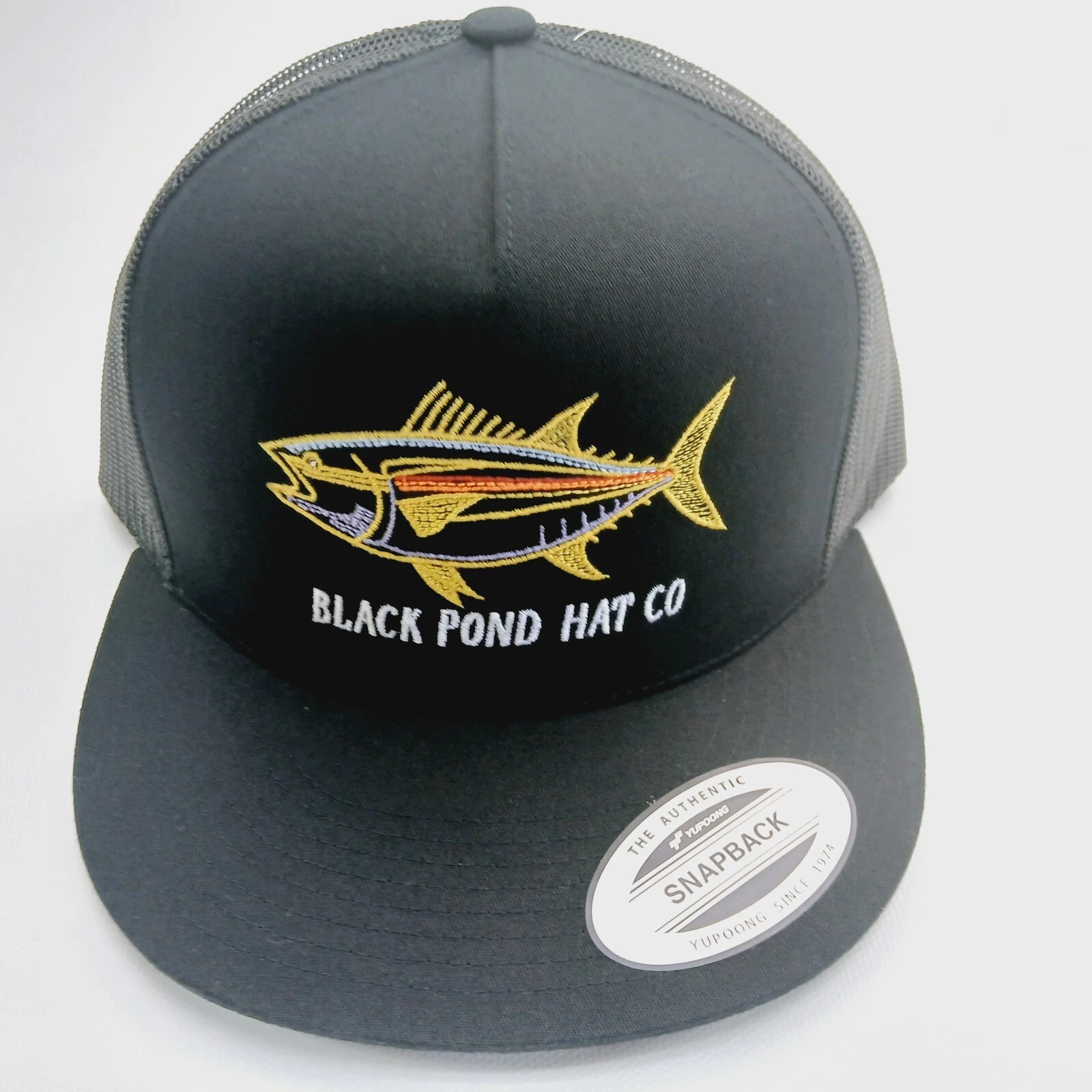 Black Pond Hat Co. Flat Bill Trucker Mesh Snapback