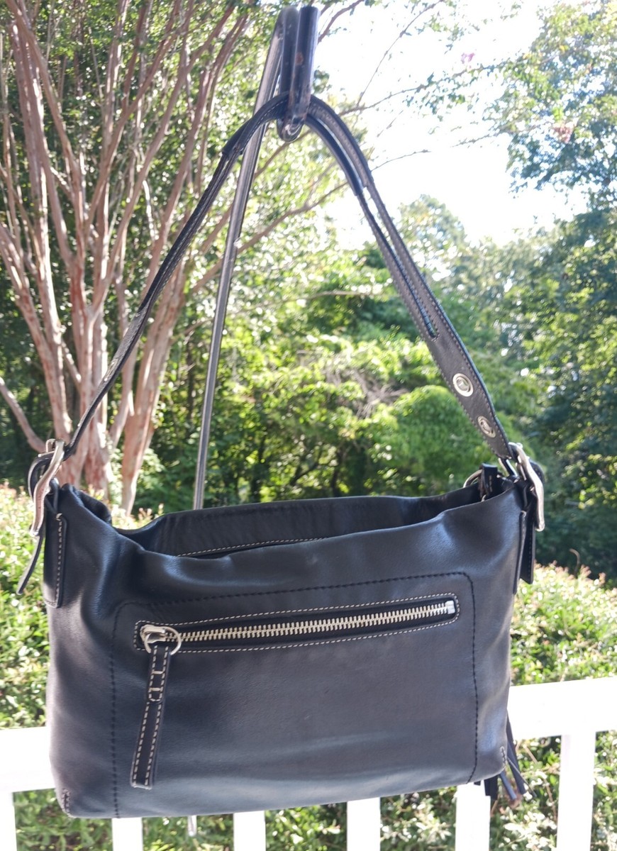 Coach 1417 East West Black Legacy Zip Top Closure Shoulder/Hobo