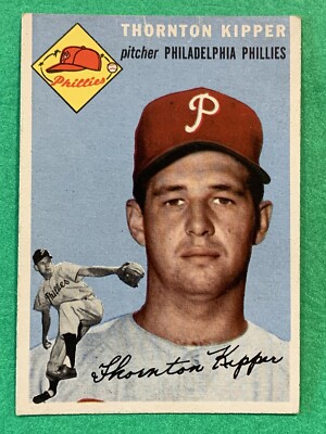 1954 TOPPS #108 THORNTON KIPPER. PHILADELPHIA PHILLIES. VG (DENT