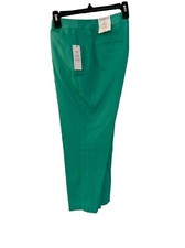 NWT Liz Claiborne Career Emma Classic Slim Leg Ankle PantSz 12P TealMint Leaf