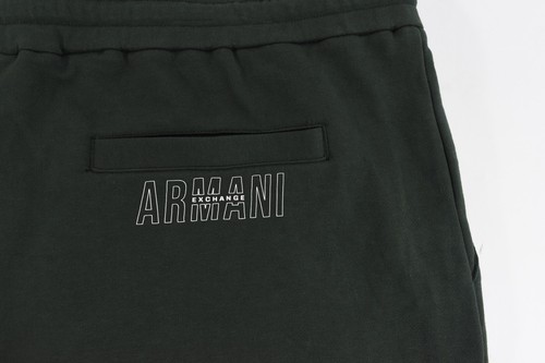 Armani Exchange Mens Bermuda Shorts XL Dark Green Design Drawstring Casual - Picture 3 of 4