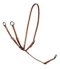 Martingale Western Necklace with Adjustable Fork Leather Running Martingale