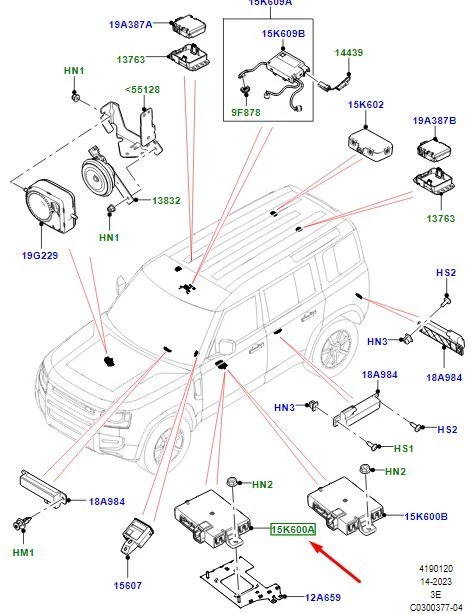 LR117928 ELECTRONIC MODULE / K8D219H440AC / 17400827 FOR LAND ROVER RANGE ROVER