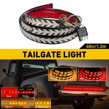 48" Truck Light Tailgate Bar LED Sequential Strip Brake Reverse Turn Signal Lamp