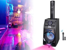 Technical Pro WASP2 10'' Portable Rechargeable LED Party Speaker 2 Mics Remote