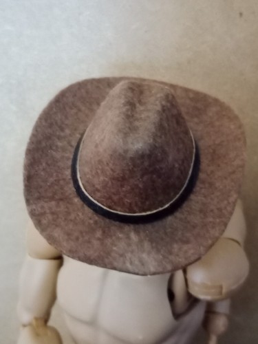 1/6 CUSTOM WESTERN FAR WEST BROWN FAR WEST COWBOYDENIM FELT HAT - Imagen 2 de 6