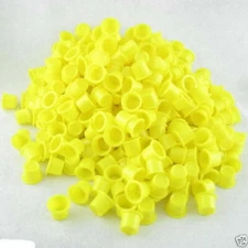 New Hot 1000PCS Medium Size 13mm Yellow Plastic Tattoo Ink Cap Cups Supply