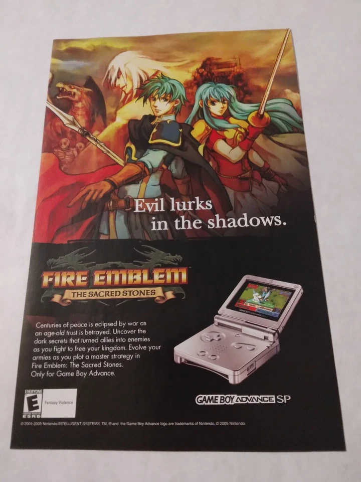 2005 Video Game Print Ad - FIRE EMBLEM Sacred Stones NINTENDO GAME BOY ADVANCE - Image 1 of 1