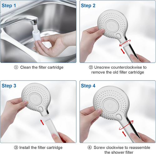 Shower Filter for Handheld Shower Head, 2 Pack 15 Stage Replacement Filters f... - Picture 11 of 12