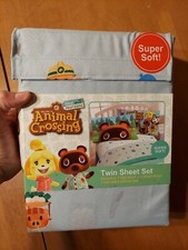 Animal Crossing New Horizons Super Soft Twin Sheet Set Bed Bedding RARE