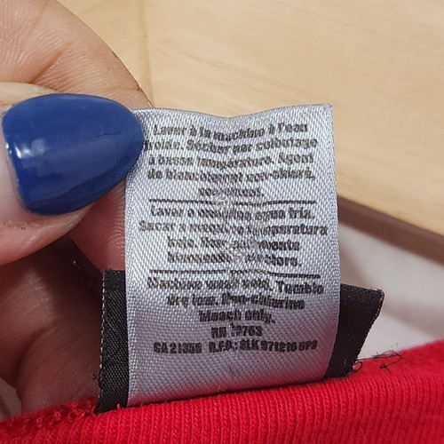 Vintage 90s Y2k Stoli Russian Vodka Classic Fit Baby Tee Red Size M Hanes Silver - Picture 6 of 10