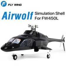 Fly Wing FW450L Airwolf Helicopter Fuselage Shell V2 V2.5 V3 Simulation RC Parts