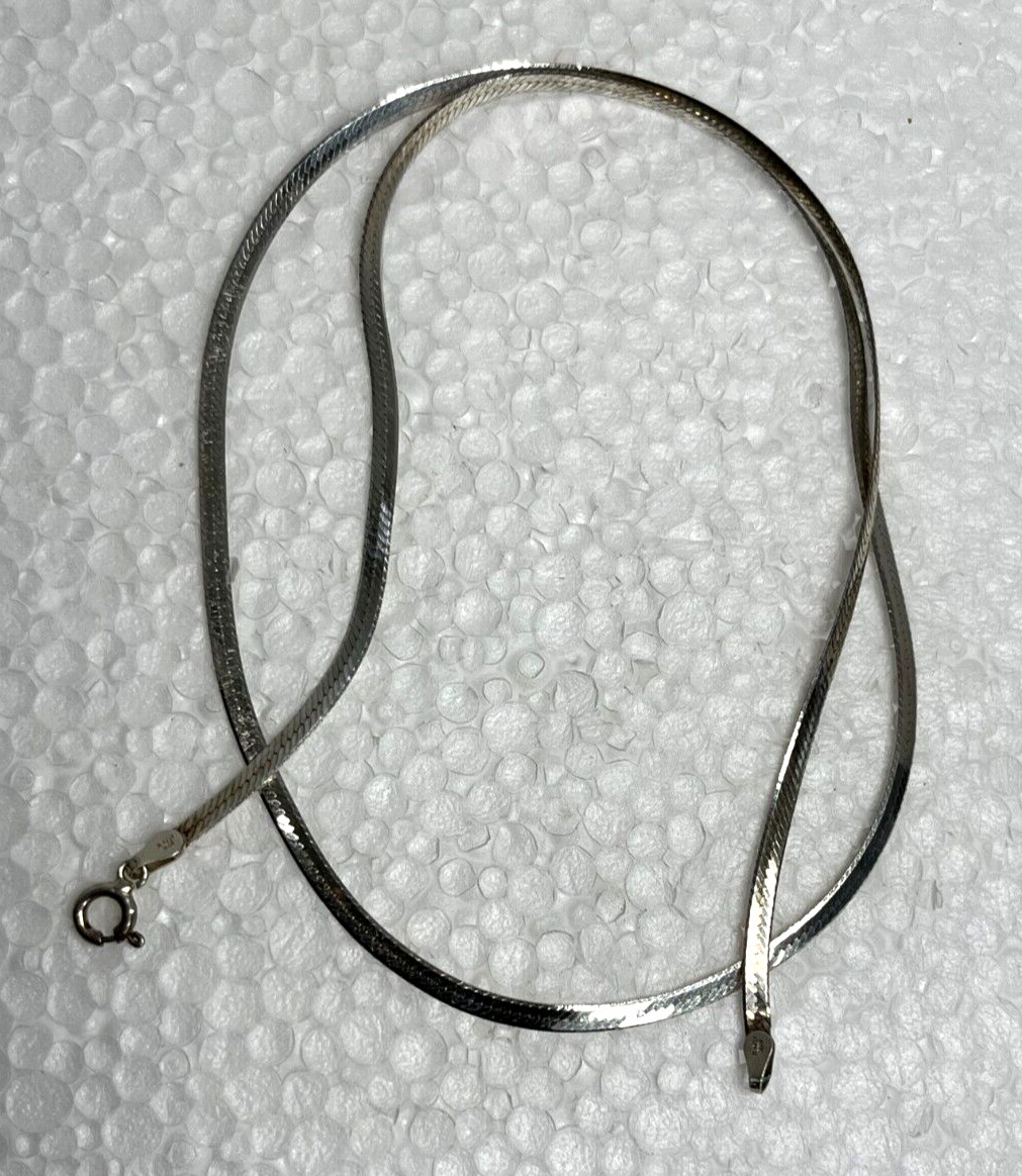 Vintage IBB 925 solid Sterling Silver FLAT HERRIN… - image 2