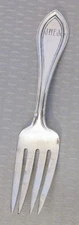 antique Dominick Haff 1916 Priscilla Sterling Silver Baby Fork mono 17g