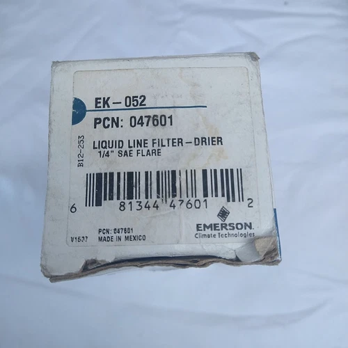 NEW Emerson EK-052 PCN-047601 Liquid Line Filter-Drier 1/4" SAE Flare