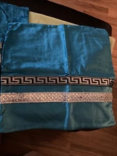 Decoruhome Decorative Throw Pillow Covers 20X20 Set of 2, Velvet Greek Key