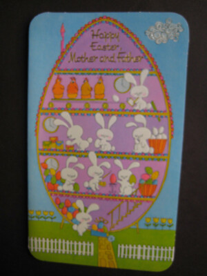 UNUSED 1970s vintage greeting card American Greetings EASTER To Mother & Father