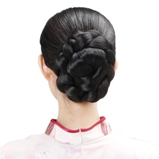 Remeehi Braided Updo Hair Extensions Clip in/on Costume Bun Chignon Hairpieces