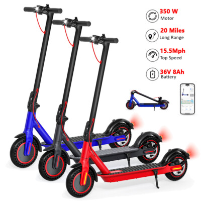 350W Foldable Electric Scooter Long Range Dual Braking System Urban Commuter 