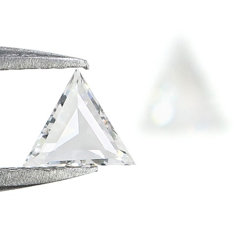 0.40 CT Natural Loose Triangle CVD Diamond 5.65 MM White - E Color Lab Diamond - Picture 6 of 8
