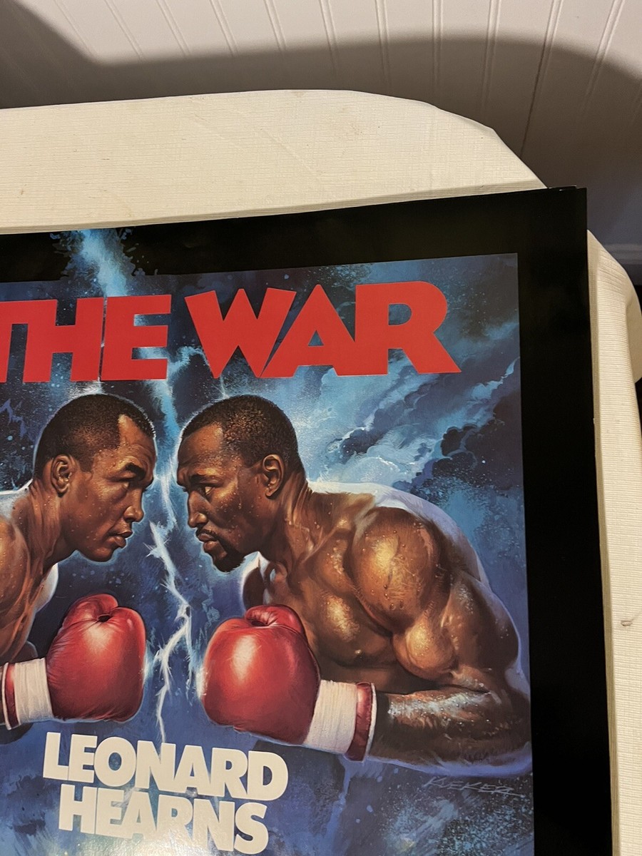 1989 SUGAR RAY LEONARD VS THOMAS HEARNS BOXING POSTER BUDWEISER