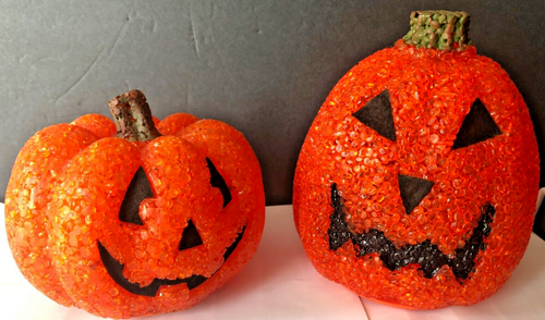 Popcorn Light Up Pumpkin / Halloween Orange Melted Pellets **WORKS** - 第 1/3 張圖片