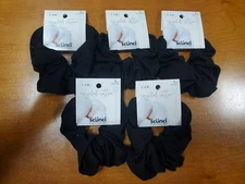 5 Pack: Scunci Recycled Soft Cotton Jumbo Scrunchie BLACK (3092) R9P2b