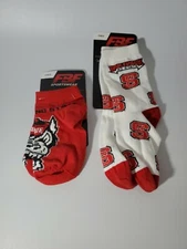 2 PAIR N.C. State Socks Child Size 8-13 NEW
