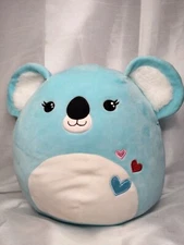 Squishmallows Cataleya Blue Koala Bear Hearts 11 Plush Kellytoy