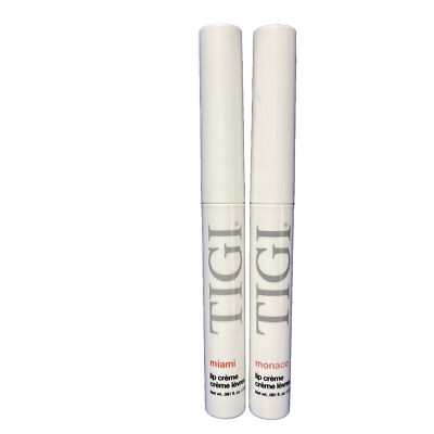 TIGI Miami & Monaco Lip Crème. Lipstick And Lipgloss In One. Lot Of Two
