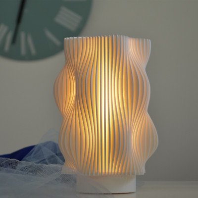 Table Lamp - Liquid Bounce | 3D Printed Bubbles and Water Design | Artful Lamp