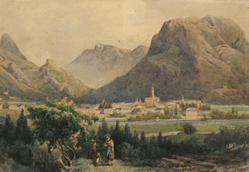 Barbarini, Franz (Znaim 1804 - 1873 Wien) Bozen - Südtirol, Aquarell - Bild 2 von 5