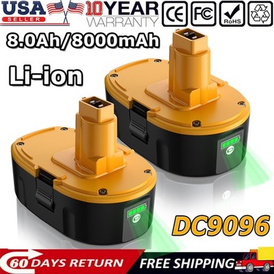4/3/2/1PACK 18V For Dewalt 8.0AH 18 VOLT XRP DC9096 DC9098 Li-ion Battery DC9099