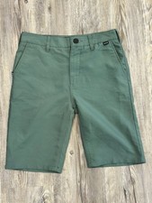 Hurley Boy's Dri-Fit Chino Walk Shorts Green Size 14
