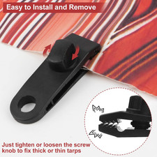 10Pcs 12 Inch Bungee Cords with Hooks with 10Pcs Tarp Clips, Bungee Cords Hea...