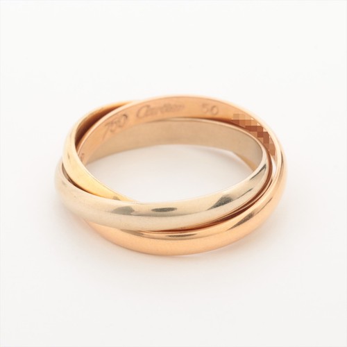 Cartier Trinity Ring 750(YG×PG×WG) 4.8g 50 - Picture 2 of 4
