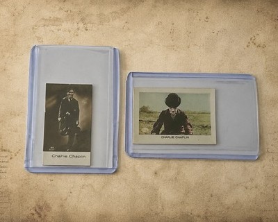 2x Alte Zigarettenbilder Sammelbilder Charlie Chaplin 1930 Orami Dresden Vintage