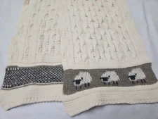  Sheep 100% Wool Kit Winter Scarf 58x9.5 Unisex