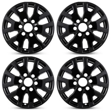 4PCS Gloss Black 17" Wheel Skins Snap-On Covers for 2024 2025 Toyota Tacoma SR5