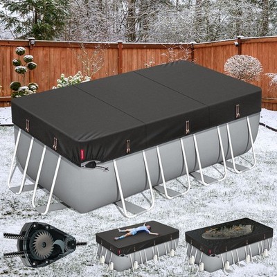 Winter Rectangular Pool Cover for 9x18 Ft Bestway/Intex/Coleman Frame Rectang...