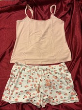 Bonprix Peach Pajama Set  Vest Top And Shorts XL