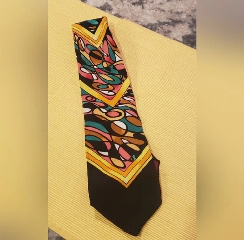 Rush Limbaugh Necktie No Boundries Collection 100% Silk Abstract Print Geo Tie
