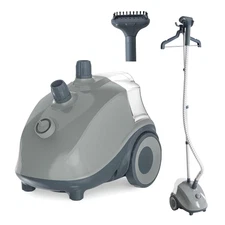 Standing Garment Steamer for Clothes with Wheels, 1500W Powerful Steam Grey
