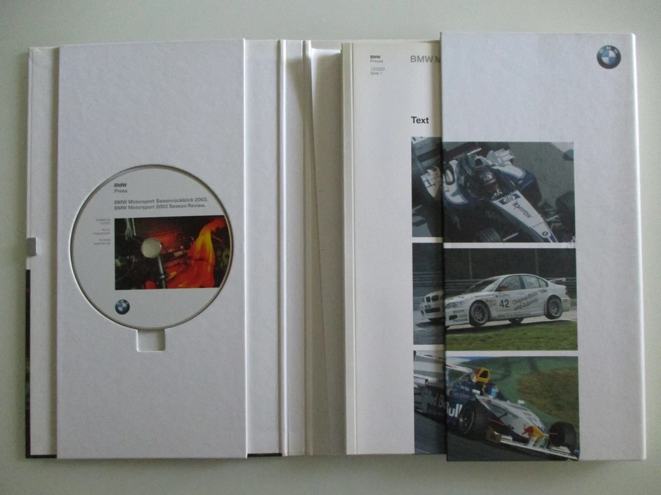 BMW Motorsport Saisonrückblick Pressemappe Press Kit mit CD-ROM 2003 - Bild 2 von 4