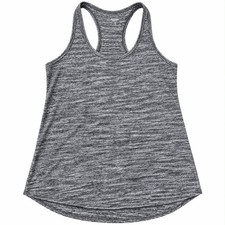 Women's Mossimo Tank Top Size M Grey White Racerback